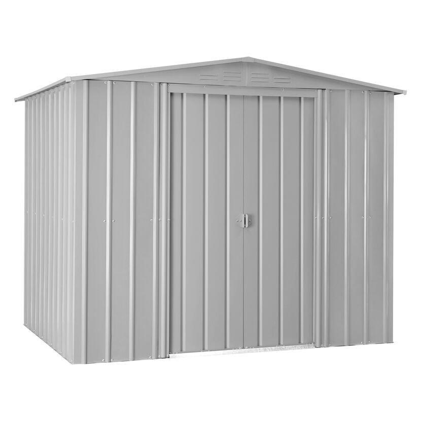 Graues Metall-Gerätehaus Gartenmanager Dream 86