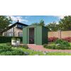 Grünes Gartenhaus Gartenmanager Dream 86 mit Fahrrad