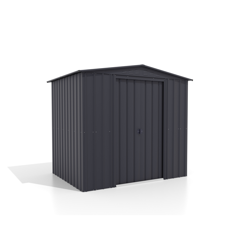 Anthrazitfarbenes Metall-Gerätehaus Tower 8 x 6