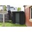 Anthrazitfarbenes Gartenhaus Pultdach Skillion 64
