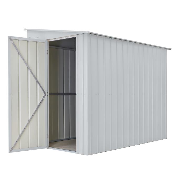 AnlehnGerätehaus 'LeanTo L58' silbermetallic 144 x 234 cm