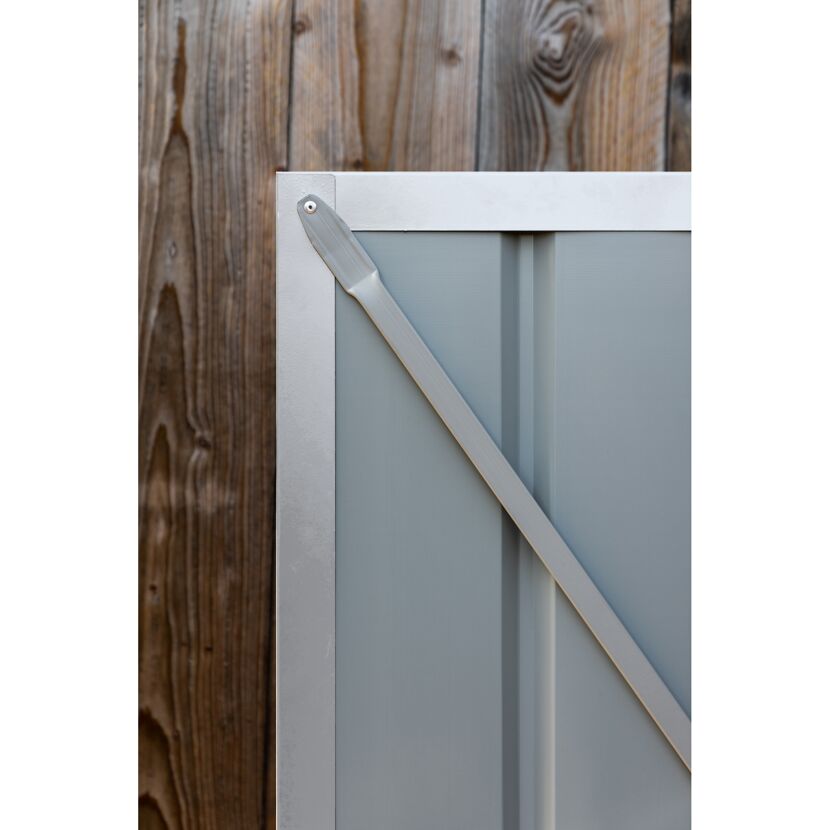 Wand-Zierde LeanTo silbern-matt