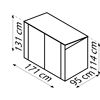 Mülltonnenbox mit den Maßen 171 x 95 x 131/114 cm