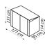 Mülltonnenbox mit den Maßen 171 x 95 x 131/114 cm