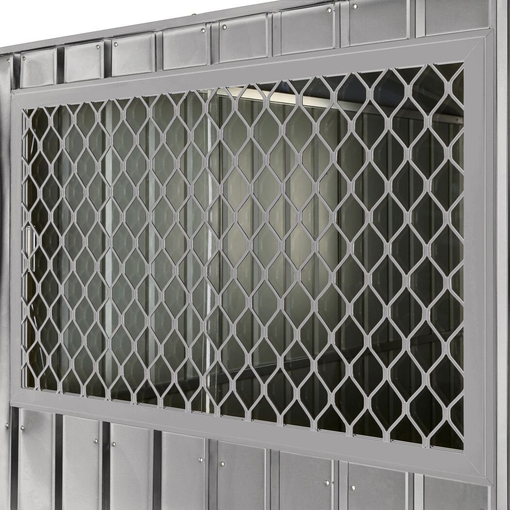 Fenster-Kit silber-metallic mit Gitter