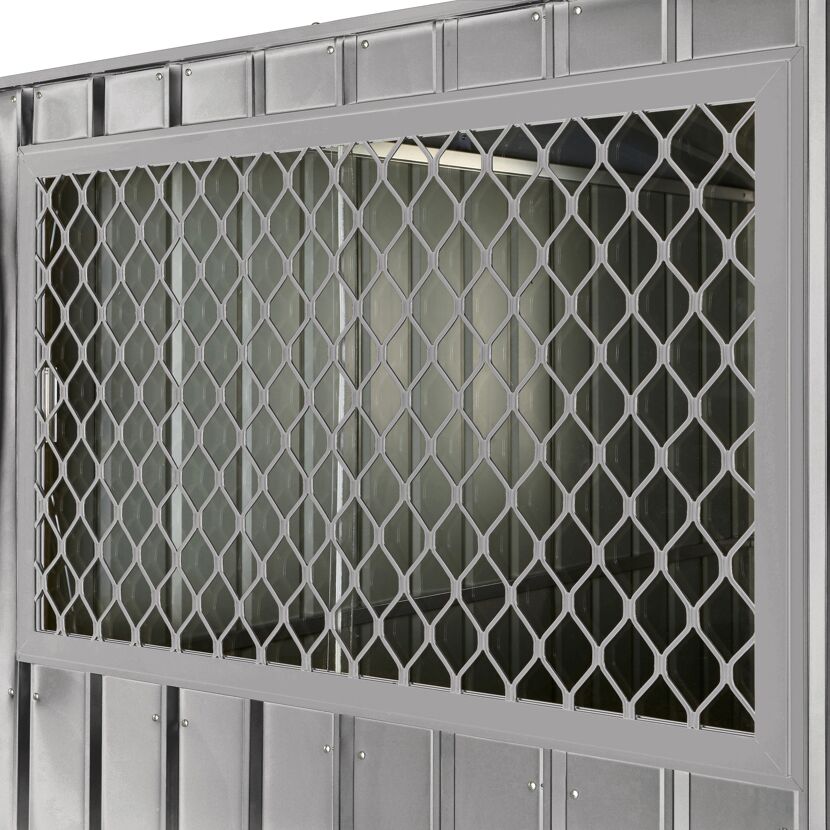 Fenster-Kit silber-metallic mit Gitter