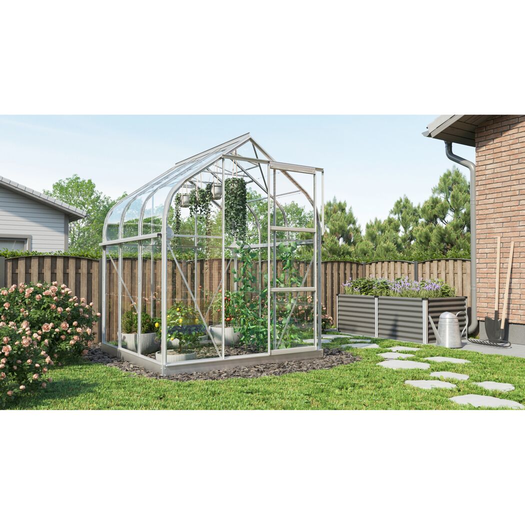 Gewächshaus Orion 3800 ESG 3mm im Garten