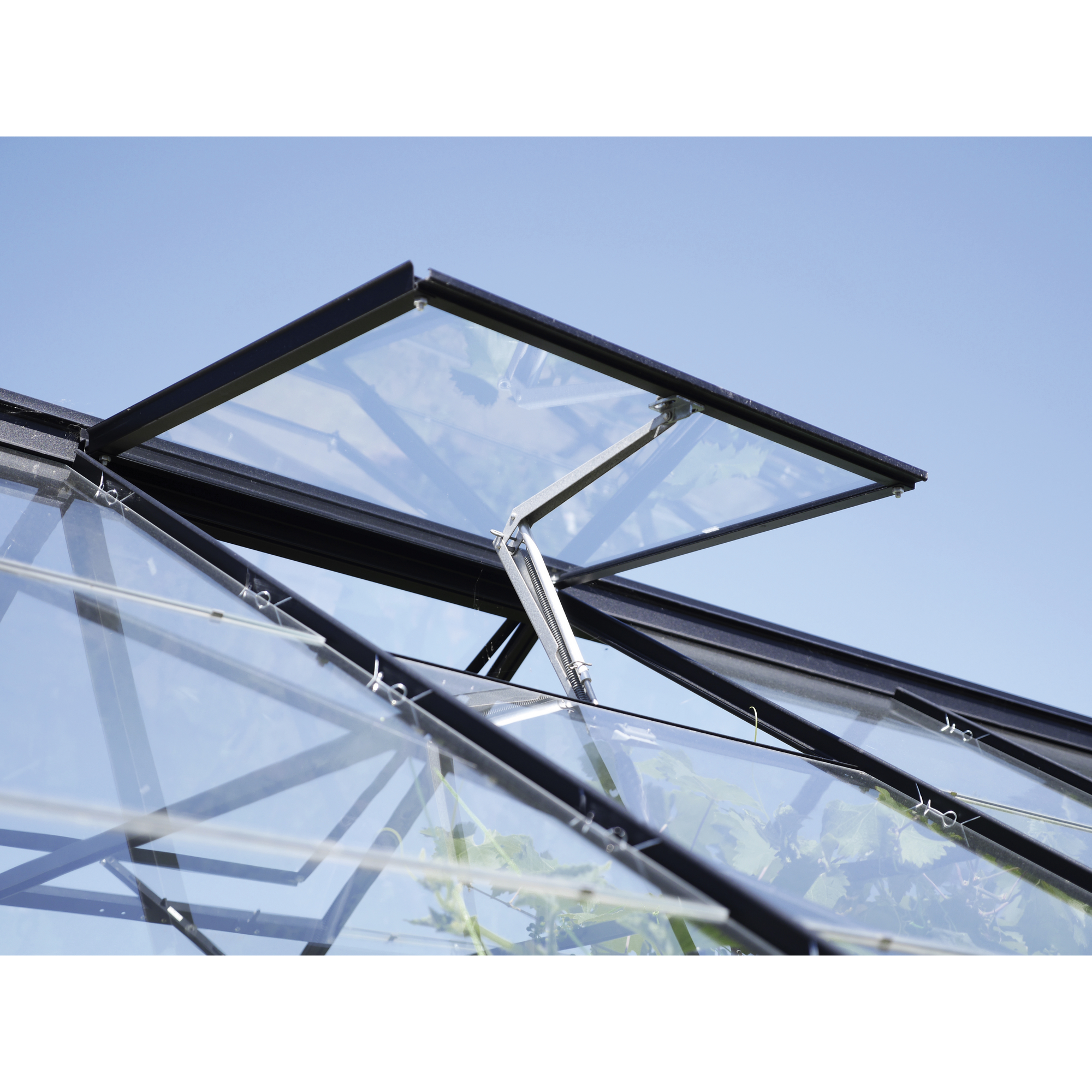 Dachfenster für Gewächshäuser, Aluminium, schwarz 62 x 55 cm + product picture