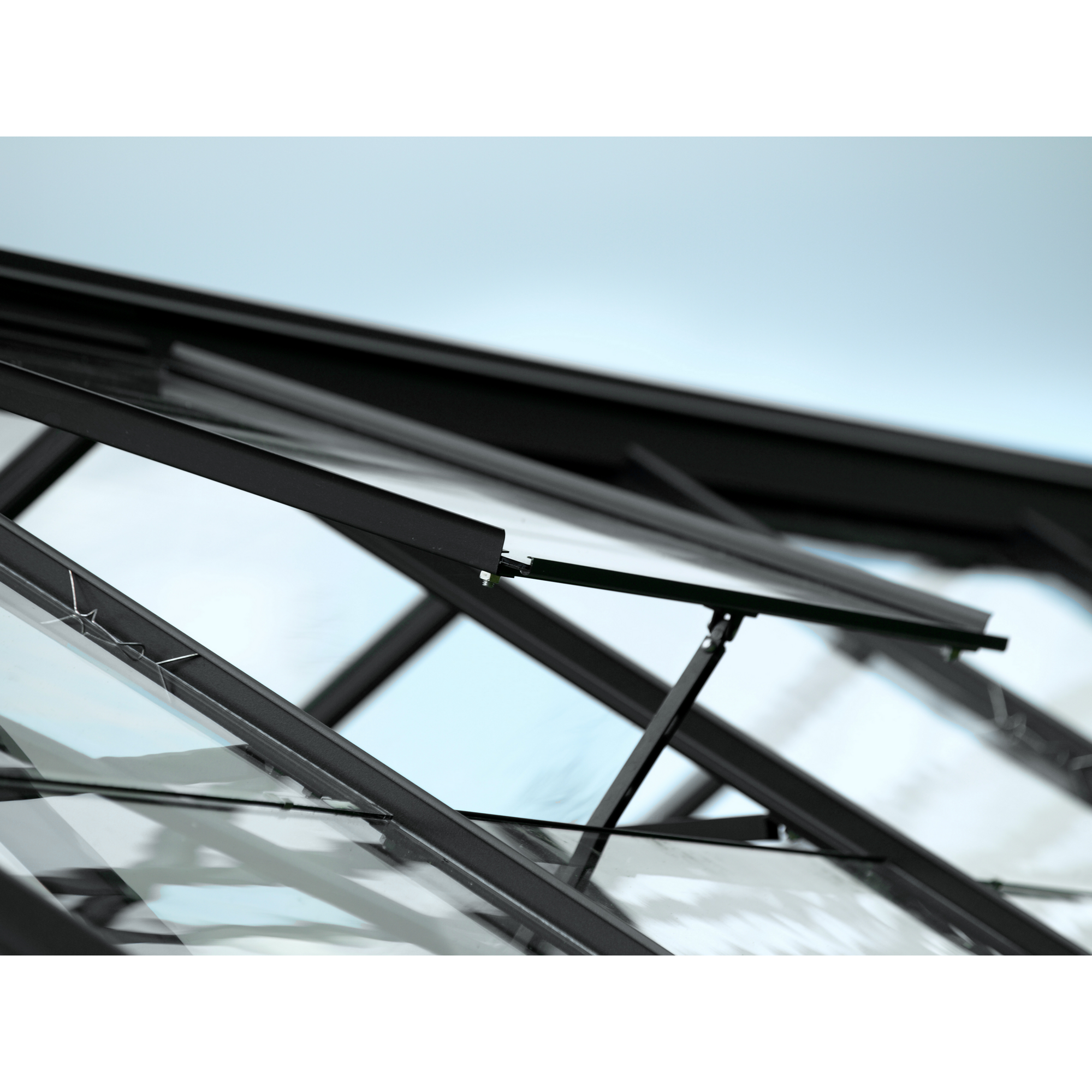 Dachfenster für Gewächshäuser, Aluminium, schwarz 62 x 55 cm + product picture