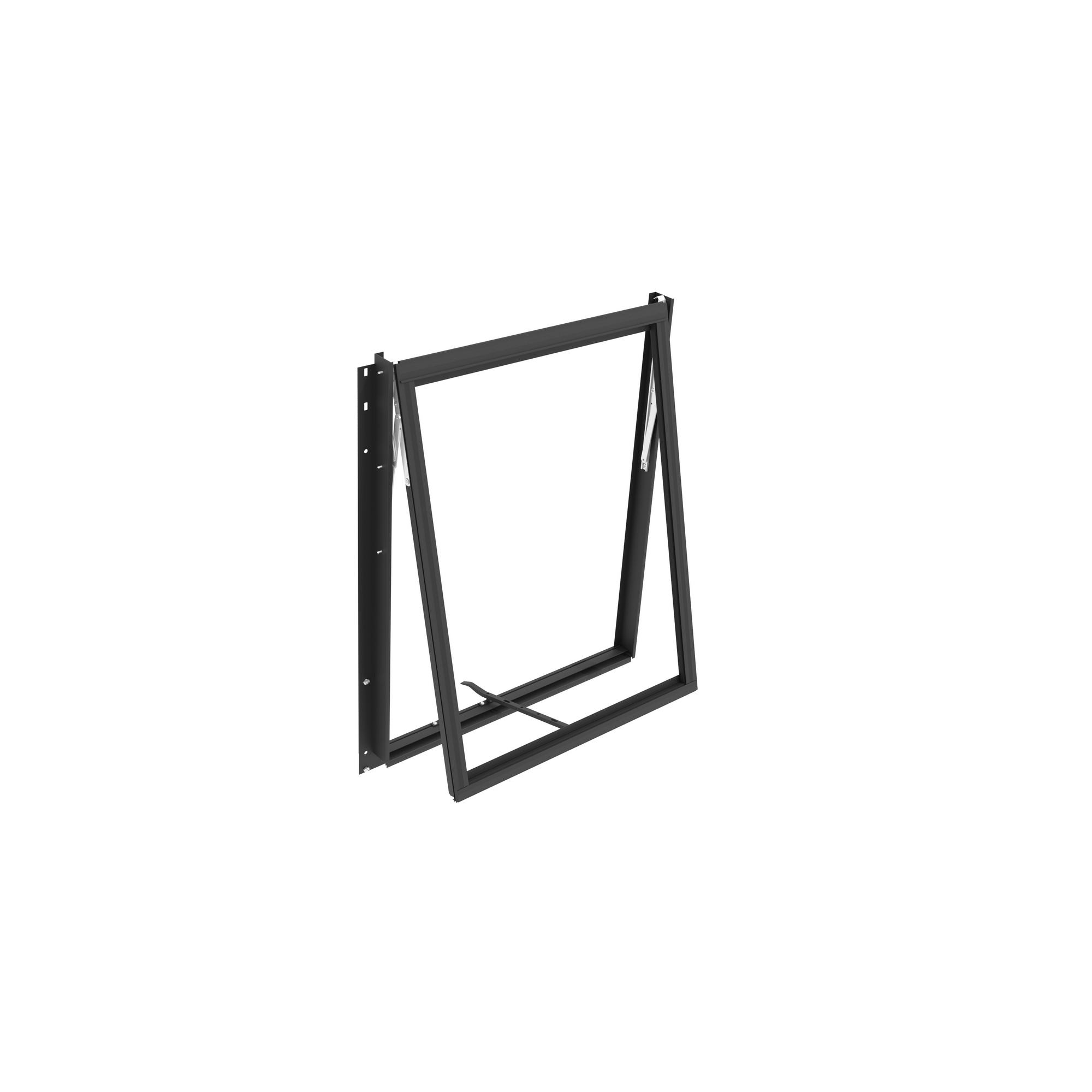 Seitenfenster für Gewächshaus 'Zeus/Comfort/Fortuna' schwarz, ohne Verglasung 86,2 x 70,8 cm + product picture