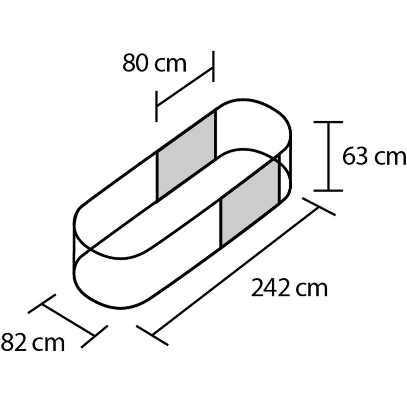 Skizze Hochbeet Stretched 630 mit Maßen