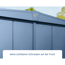 Blaues Metallgerätehaus EcoStar von Hörmann