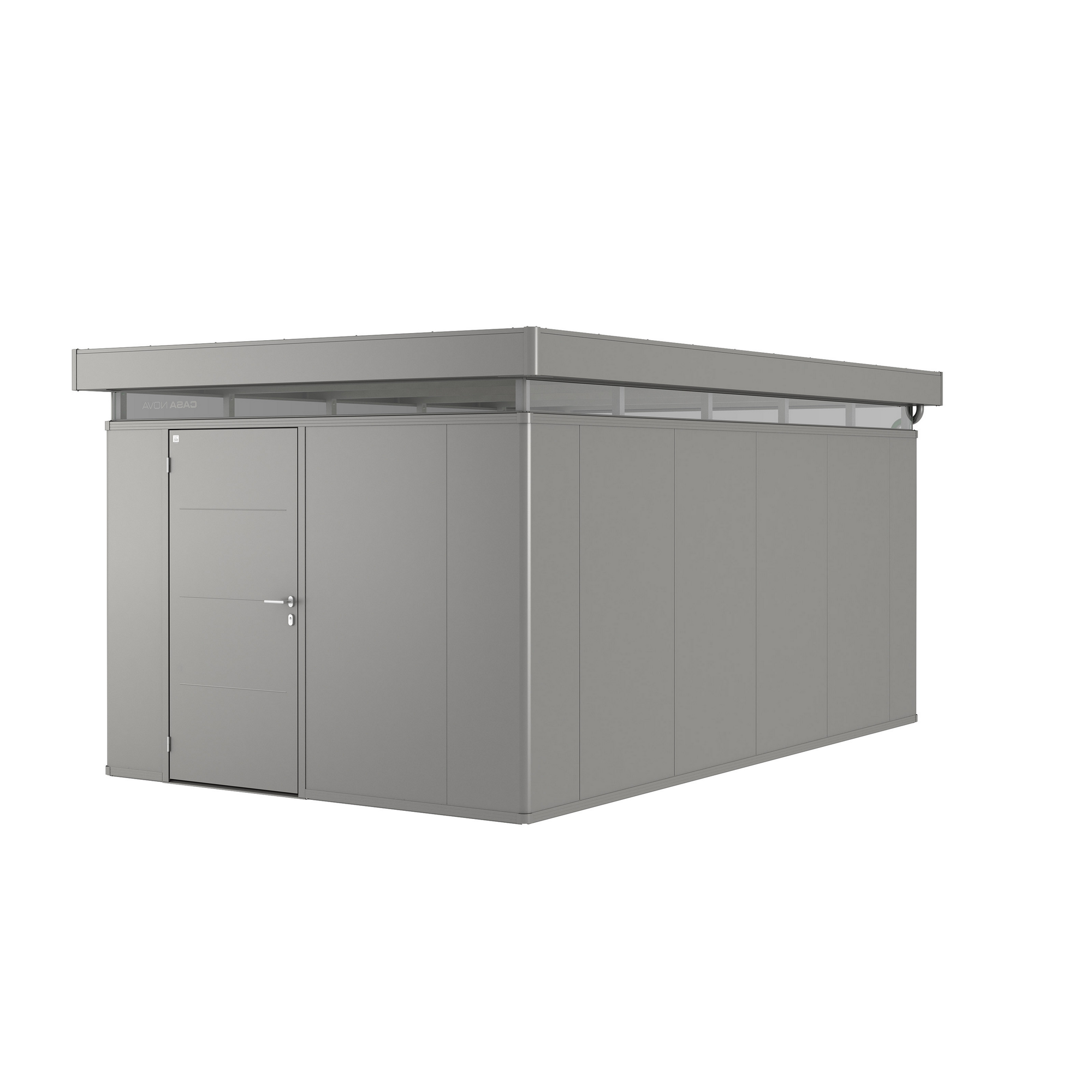 Gartenhaus 'CasaNova' 3 x 5 quarzgrau-metallic Einzeltür links