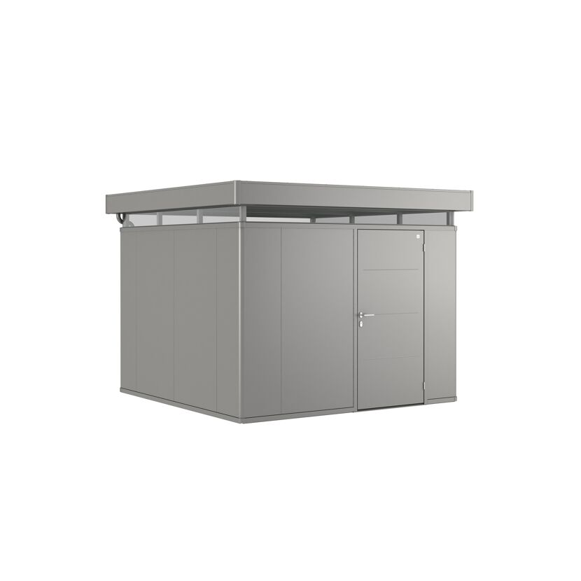 Gartenhaus 'CasaNova' 3 x 3 quarzgrau-metallic Einzeltür rechts