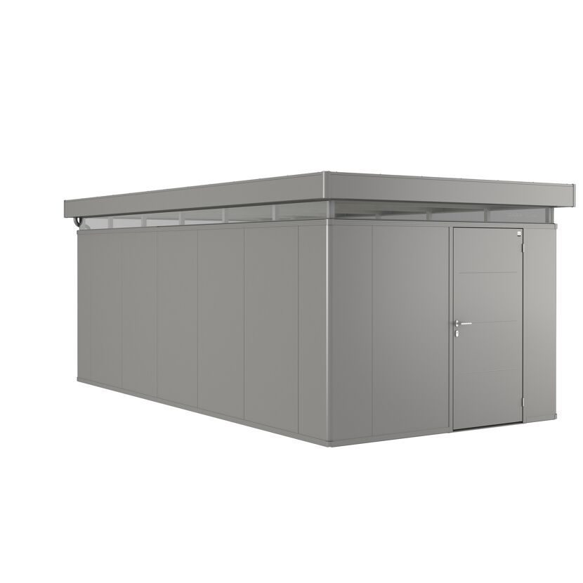 Gartenhaus 'CasaNova' 3 x 6 quarzgrau-metallic Einzeltür rechts
