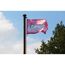 Rosa Flagge mit Einhorn-Motiv