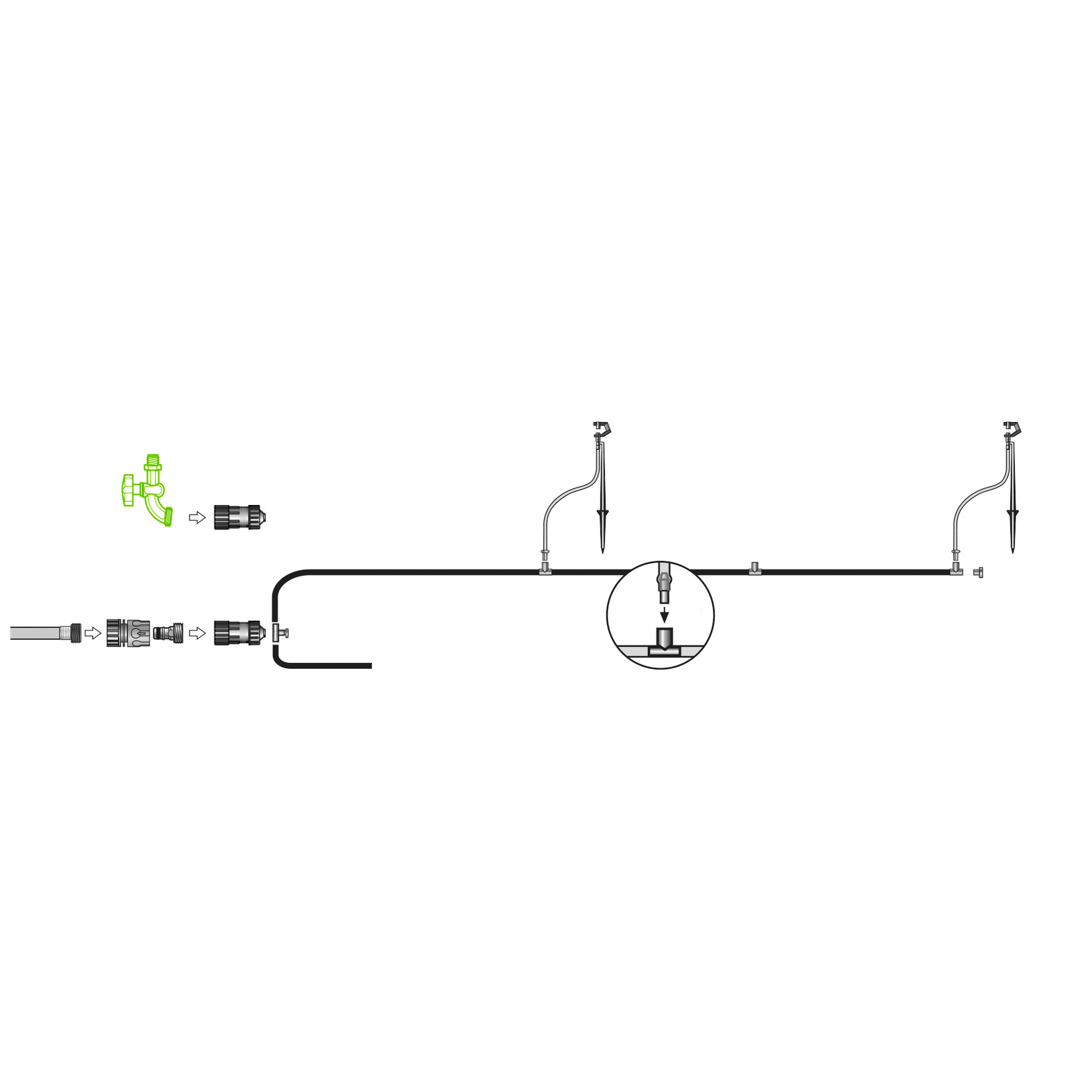 Bewässerungssystem 'MGS48' für Gewächshaus 1,3 l/h + product picture