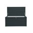 Offene anthrazitfarbene Gartenbox Palladium von Keter.