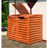 Mülltonnenbox aus Holz für zwei Tonnen