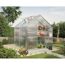 Gewächshaus Calypso 3000 mit Gießkanne und Besen