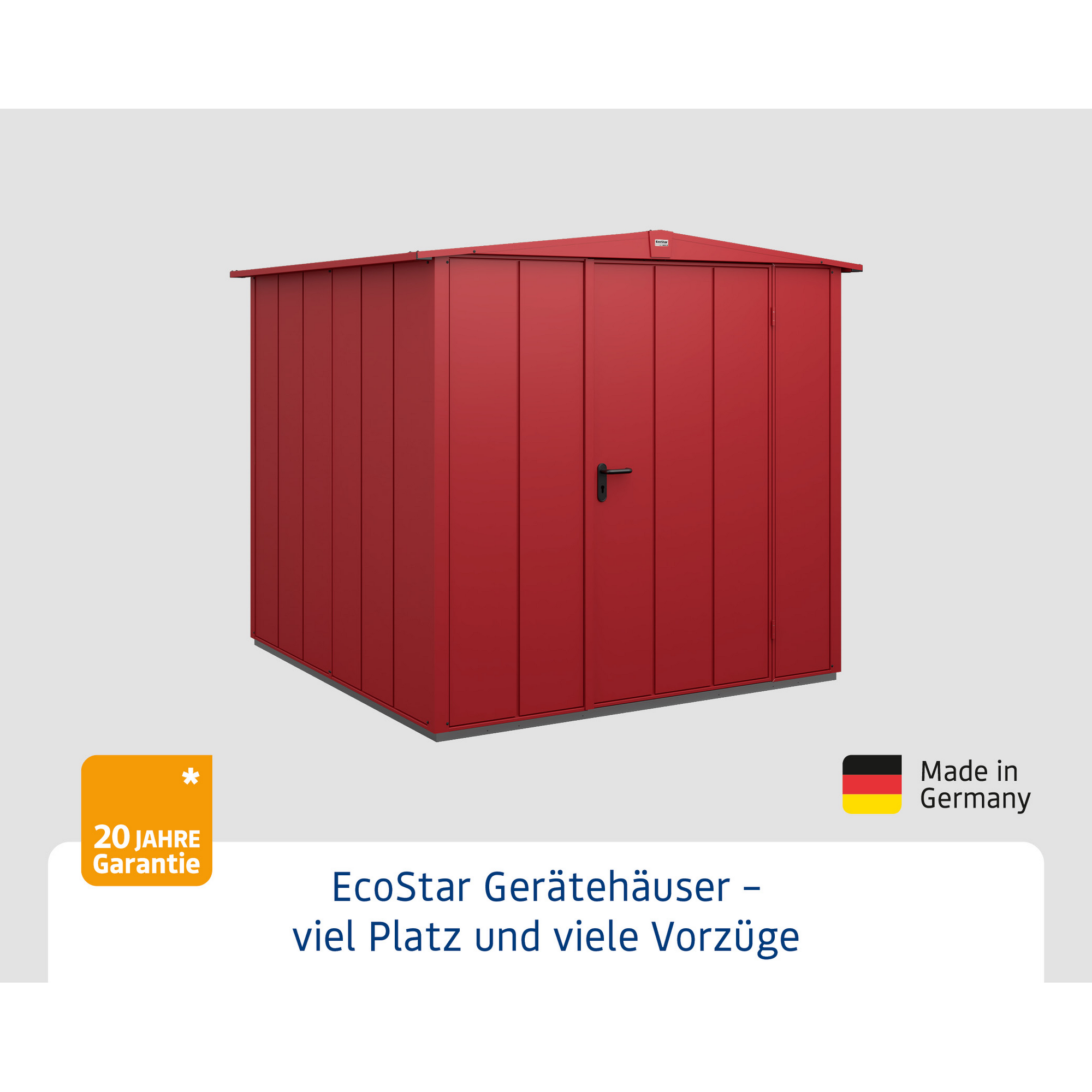 Gerätehaus 'Elegant Typ 2' purpurrot 218,2 x 218,2 cm, mit Einzeltür