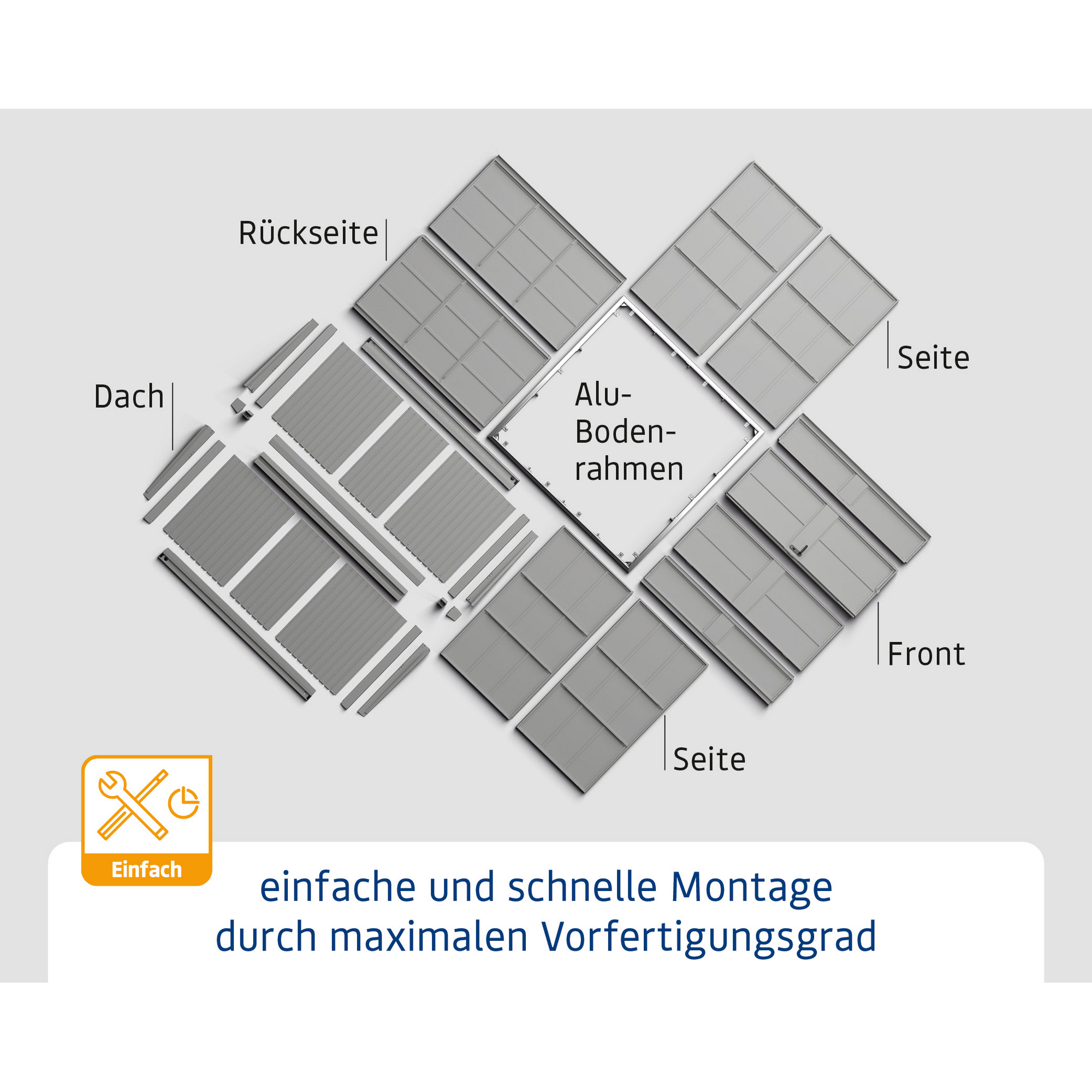 Gerätehaus 'Elegant Typ 2' purpurrot 218,2 x 218,2 cm, mit Einzeltür