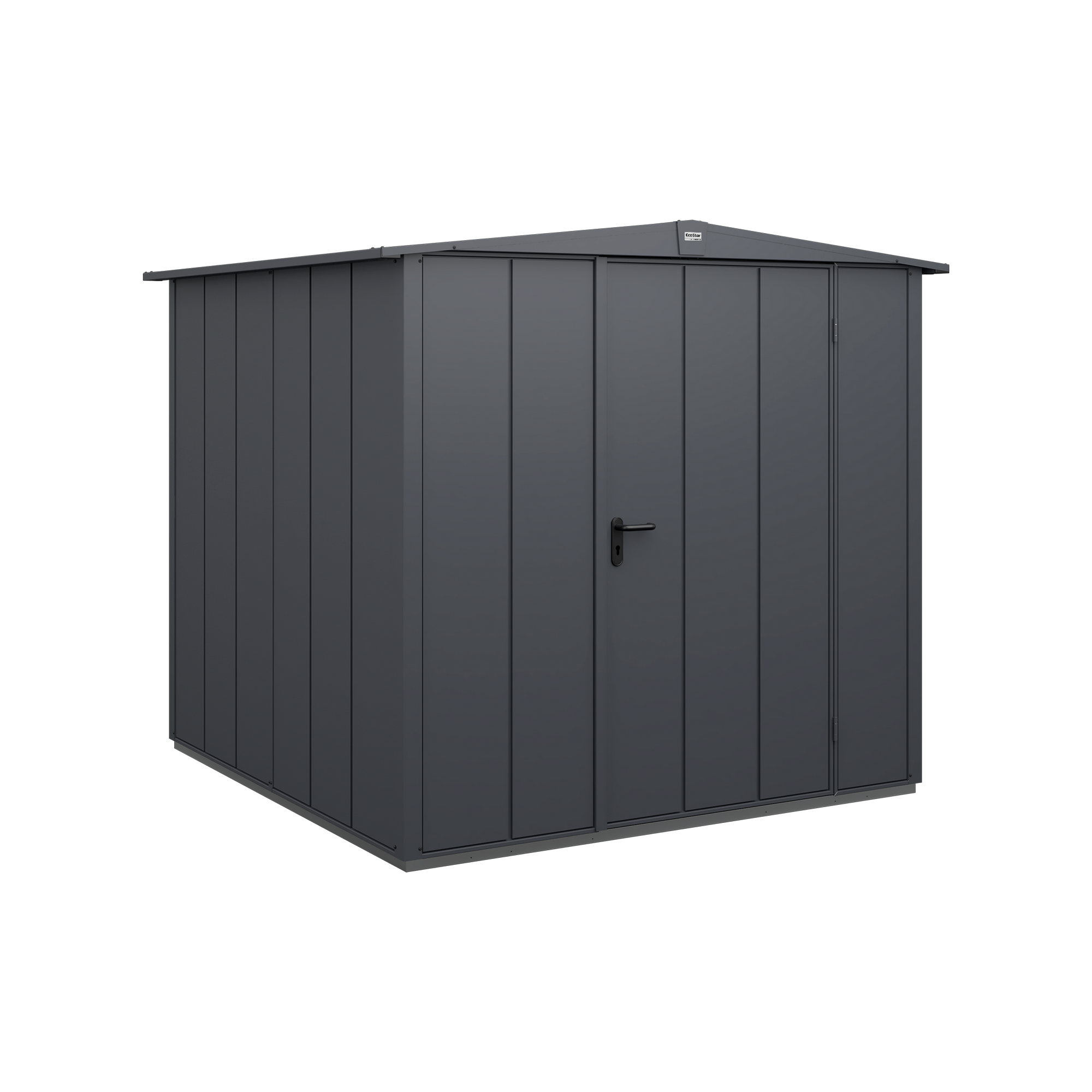 Gerätehaus 'Elegant Typ 2' anthrazit matt 218,2 x 218,2 cm, mit Einzeltür