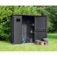 Gerätehaus EcoStar im Garten mit offener Tür