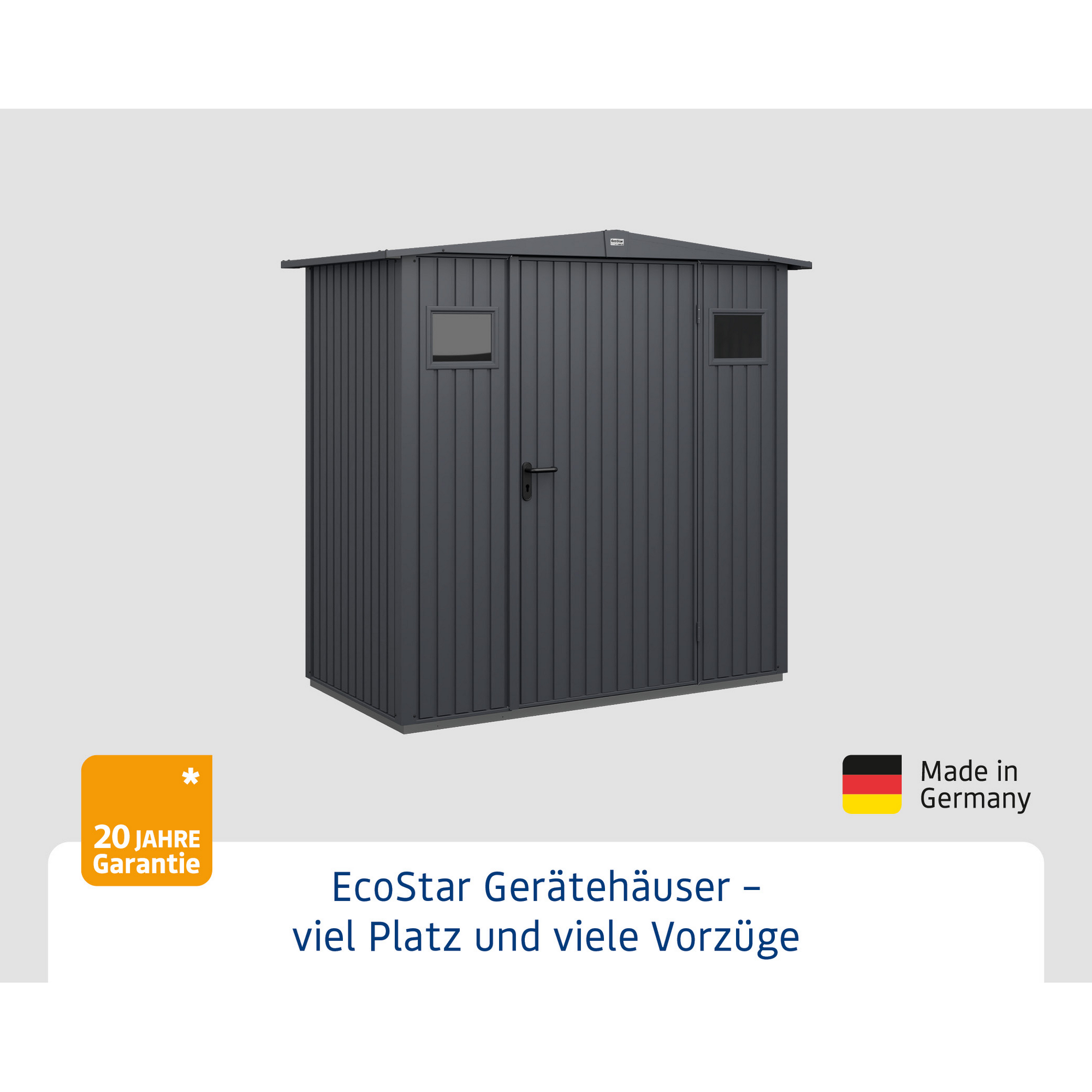 EcoStar Gerätehäuser in Anthrazitgrau
