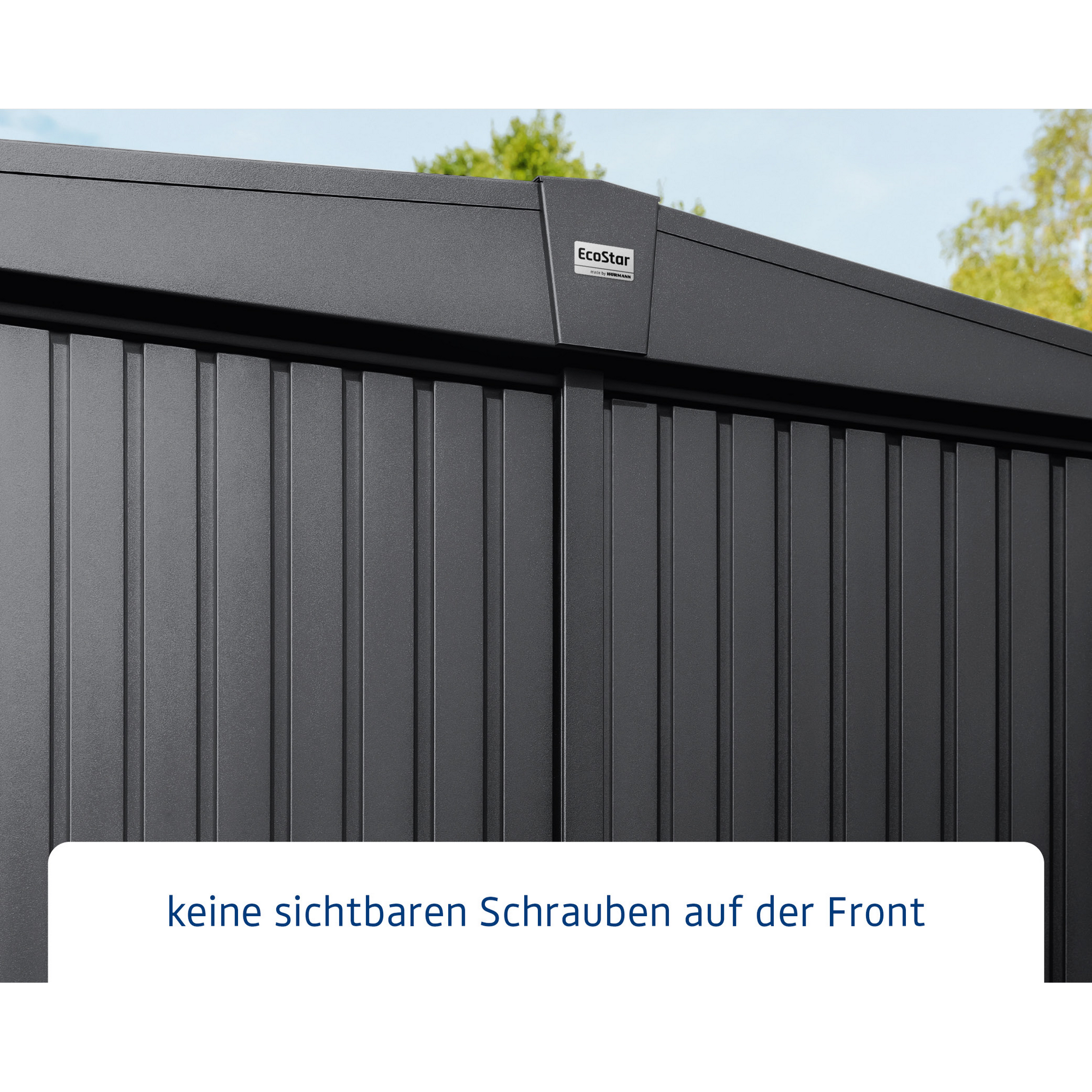 Gerätehaus 'Trend Typ 2' anthrazit matt 201,8 x 201,8 cm, mit Einzeltür und Fenster