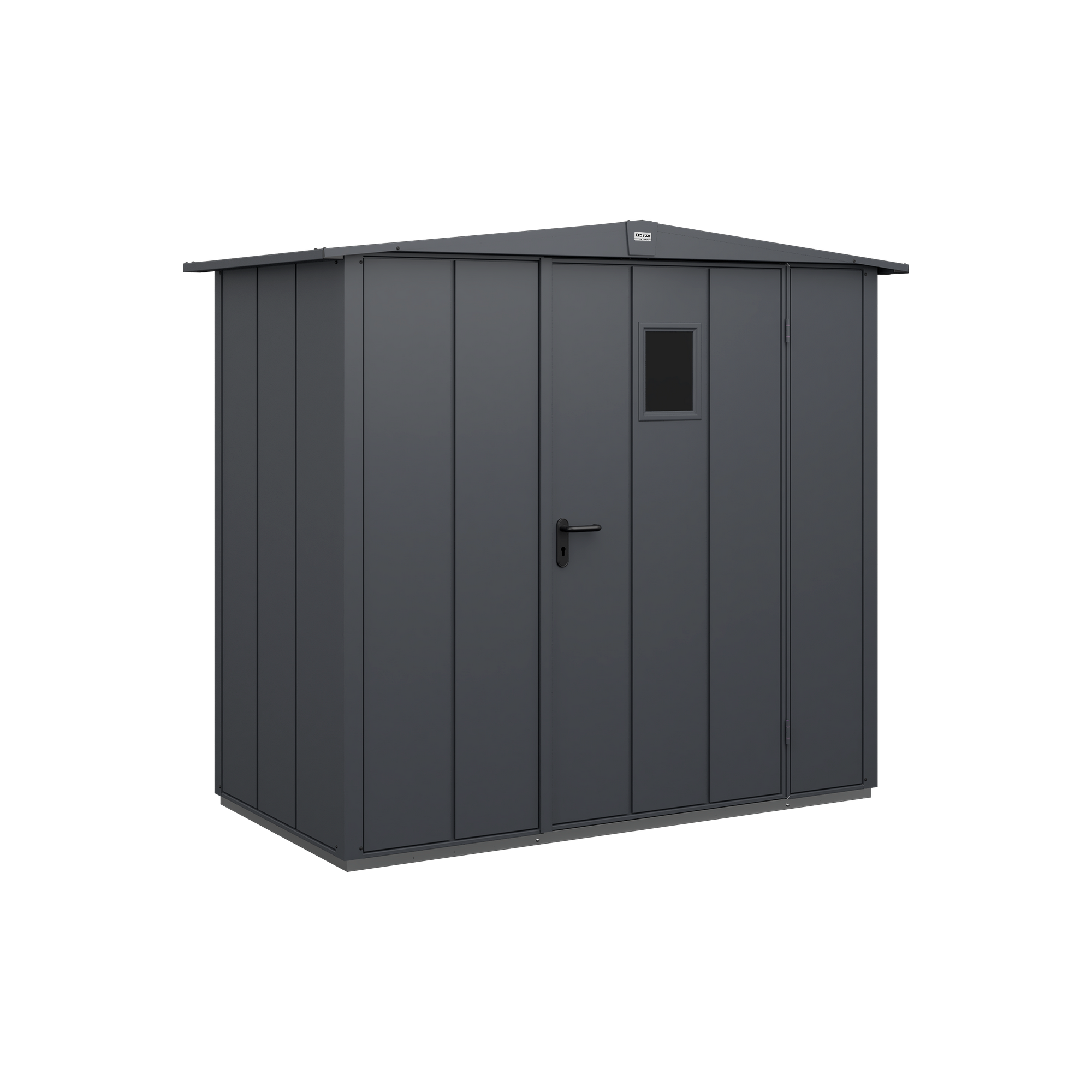 Gerätehaus aus Metall in Anthrazitgrau