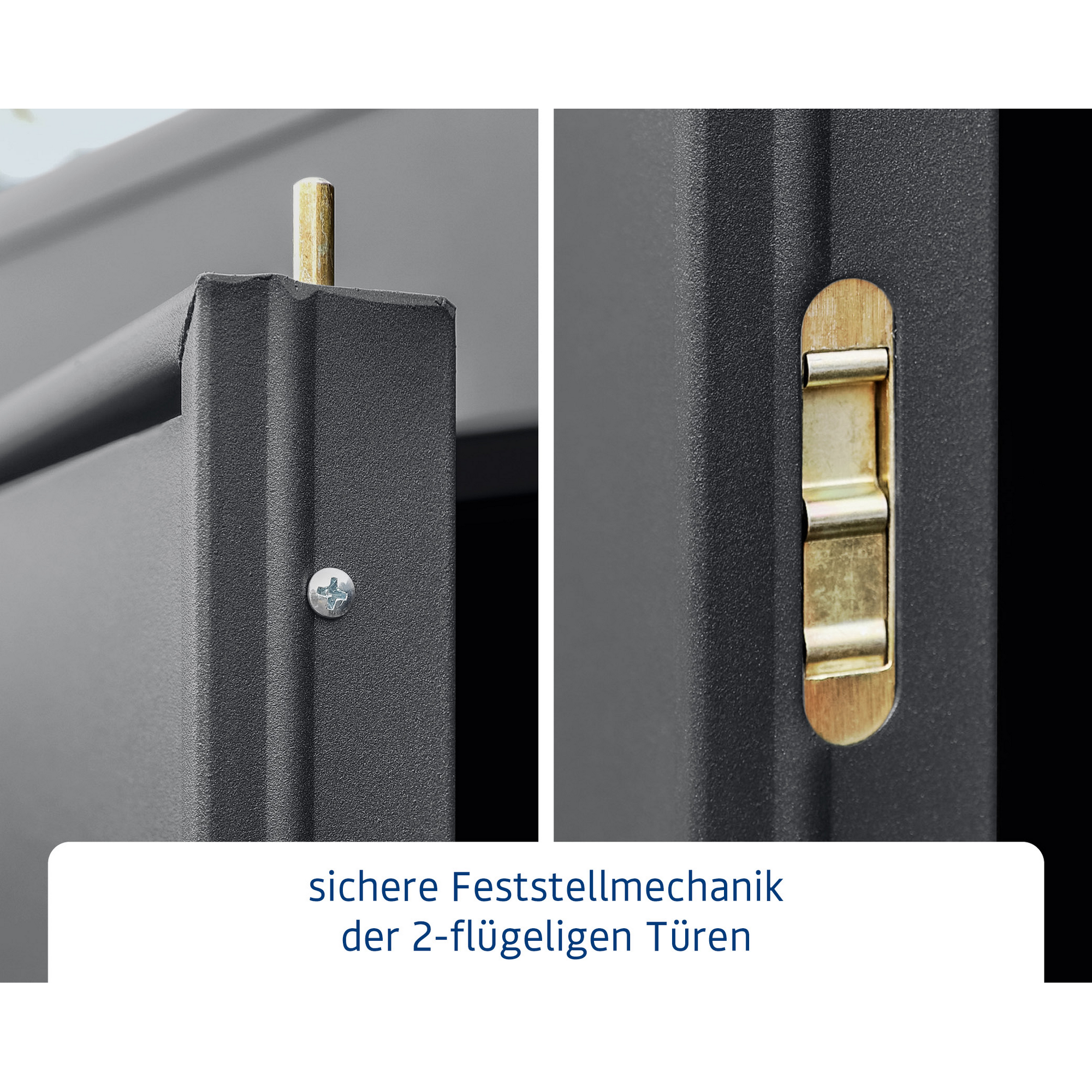 Gerätehaus 'Elegant Typ 2' anthrazit matt 218,2 x 218,2 cm, mit Einzeltür und Fenster