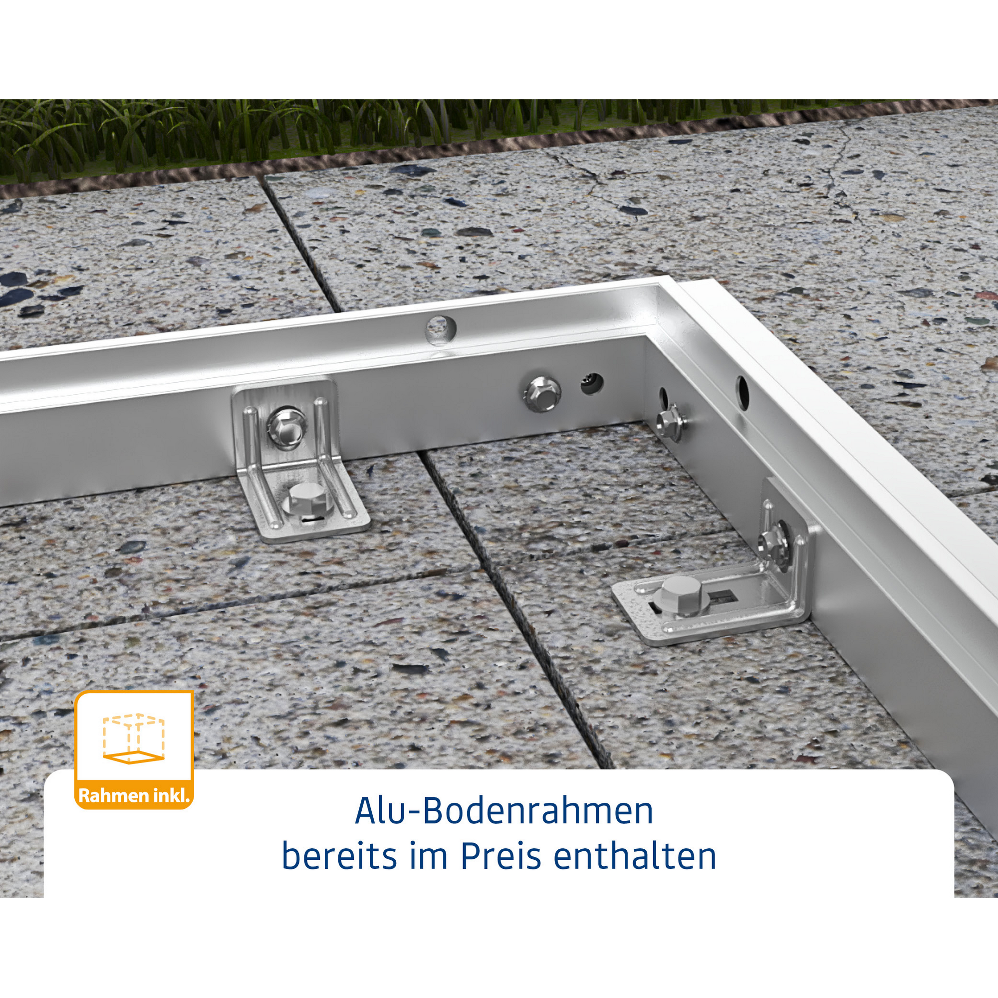 Gerätehaus 'Elegant Typ 2' anthrazit matt 218,2 x 218,2 cm, mit Einzeltür und Fenster