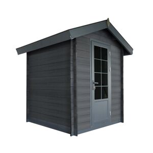 WPC-Gartenhaus dunkelgrau 174 x 174 cm