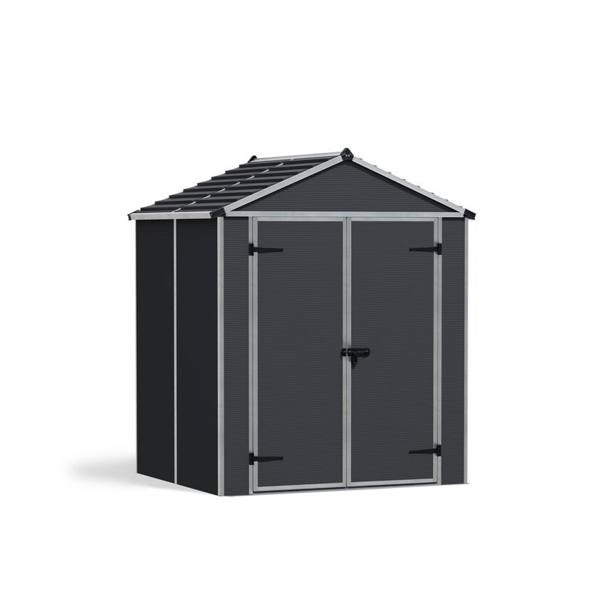 Kunststoff-Gerätehaus 'Rubicon' 185 x 154 cm Polycarbonat dunkelgrau