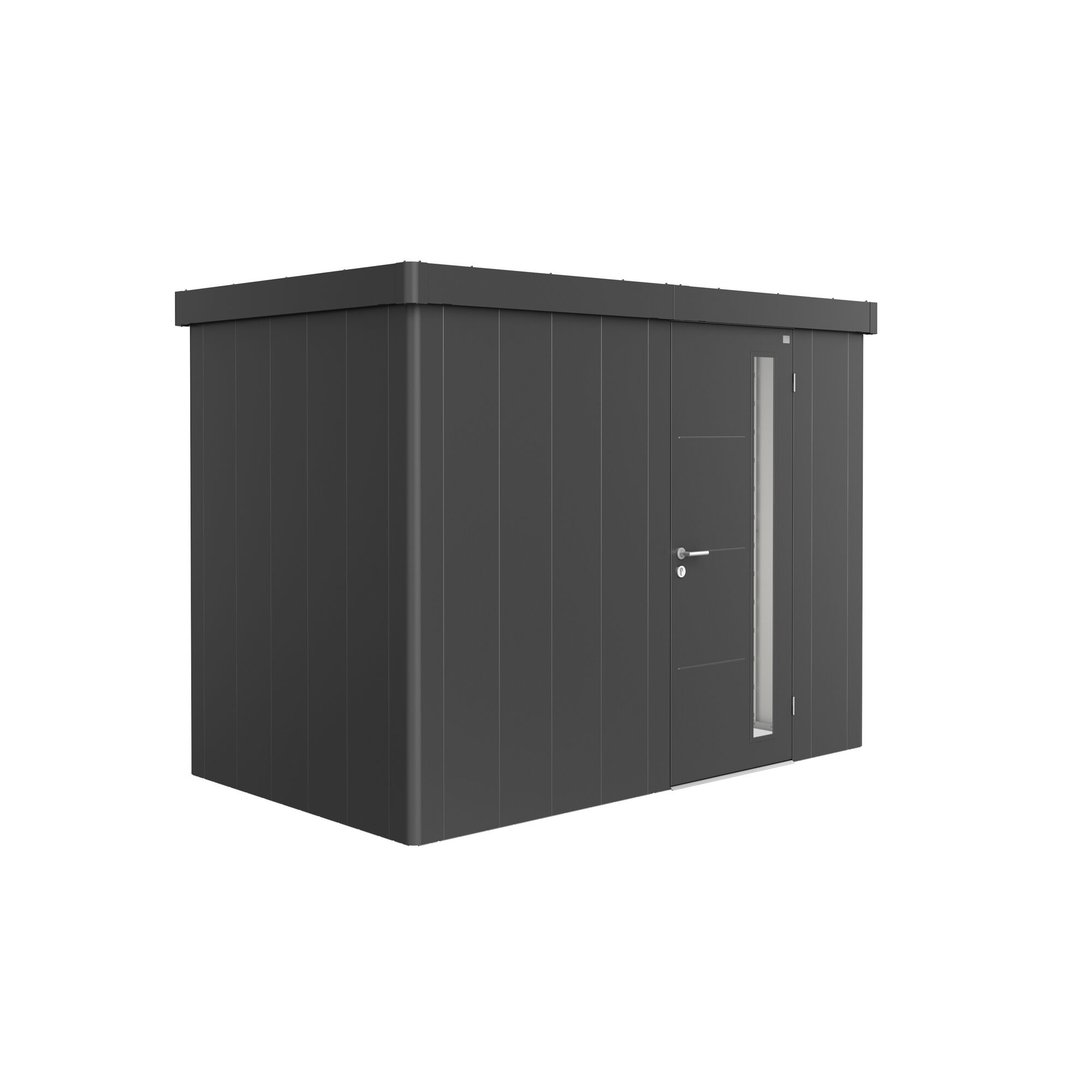 Gerätehaus 'Neo 1C' dunkelgrau-metallic mit Standardtür