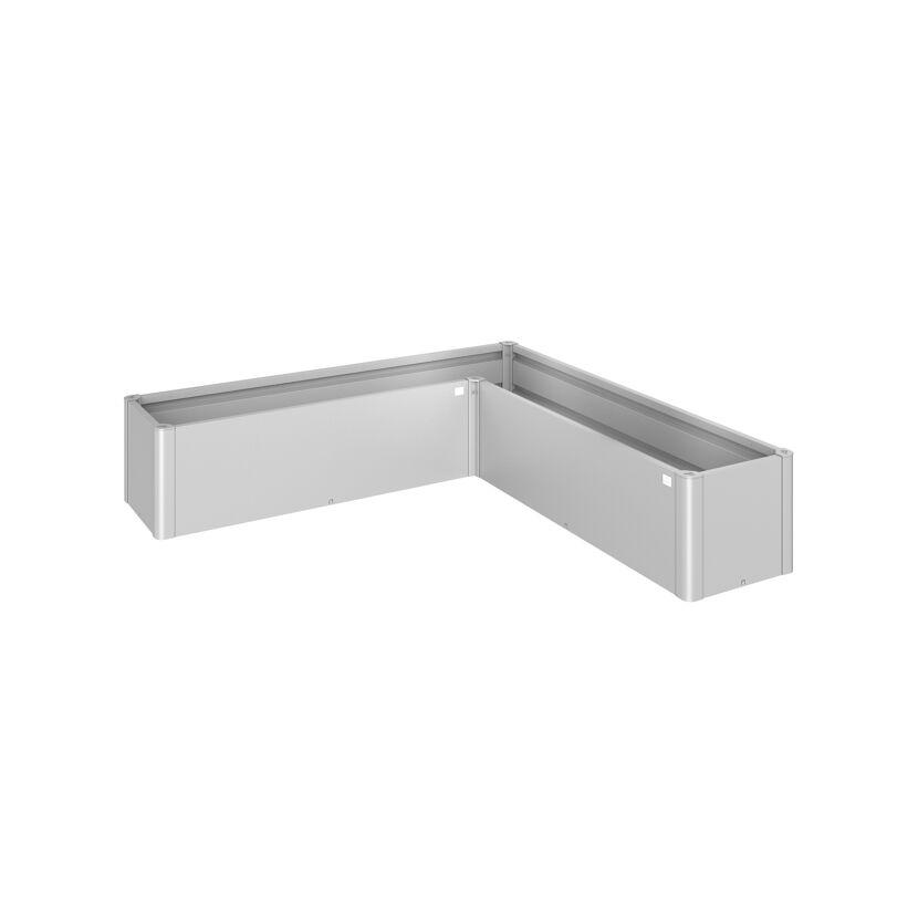 Eckiges Hochbeet silber
