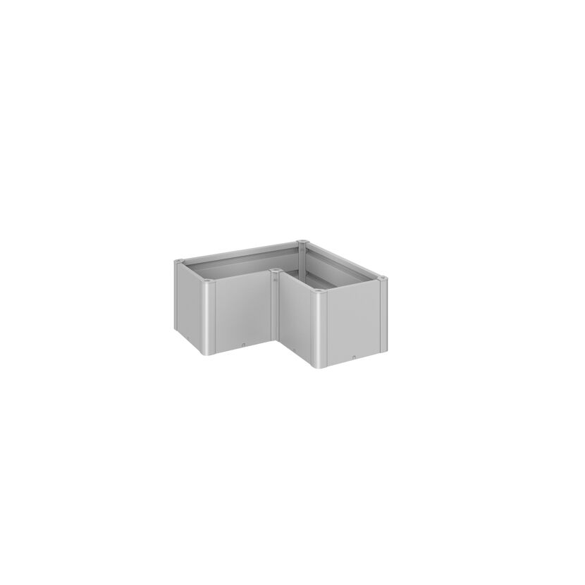 L-förmiges Hochbeet, silber