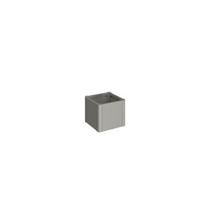 Pflanzbeet 'Belvedere MINI 50' quarzgrau-metallic 53 x 53 x 45 cm