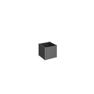 Pflanzbeet 'Belvedere MINI 50' dunkelgrau-metallic 53 x 53 x 45 cm