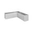 Eckiges Hochbeet aus Metall, silber