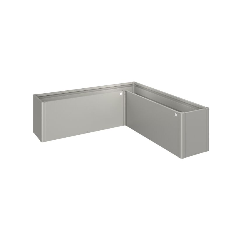 Eck-Hochbeet in L-Form, grau