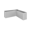 Pflanzbeet 'Belvedere MAXI L200' silber-metallic 201 x 201 x 77 cm