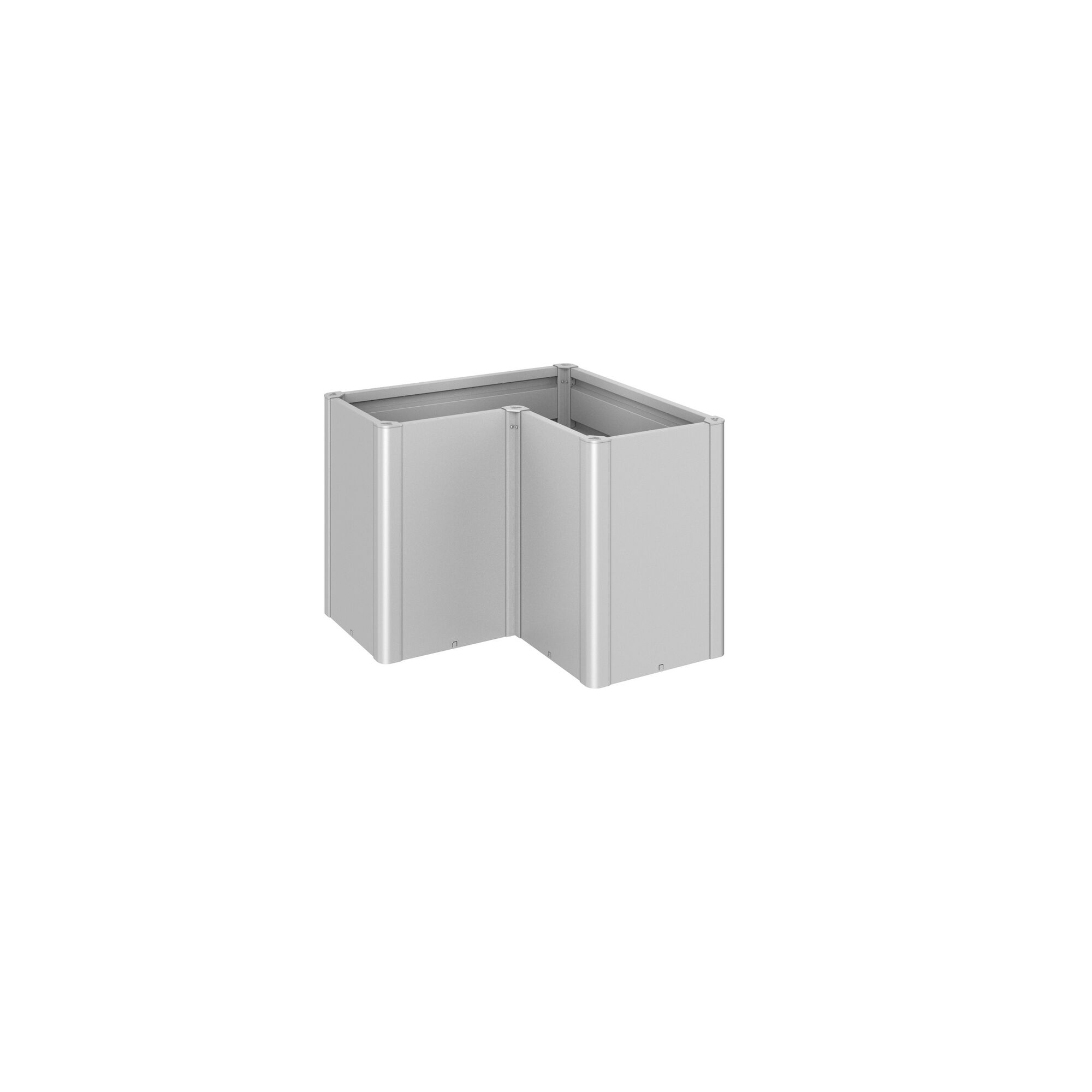 L-förmiges Hochbeet Belvedere Maxi silber