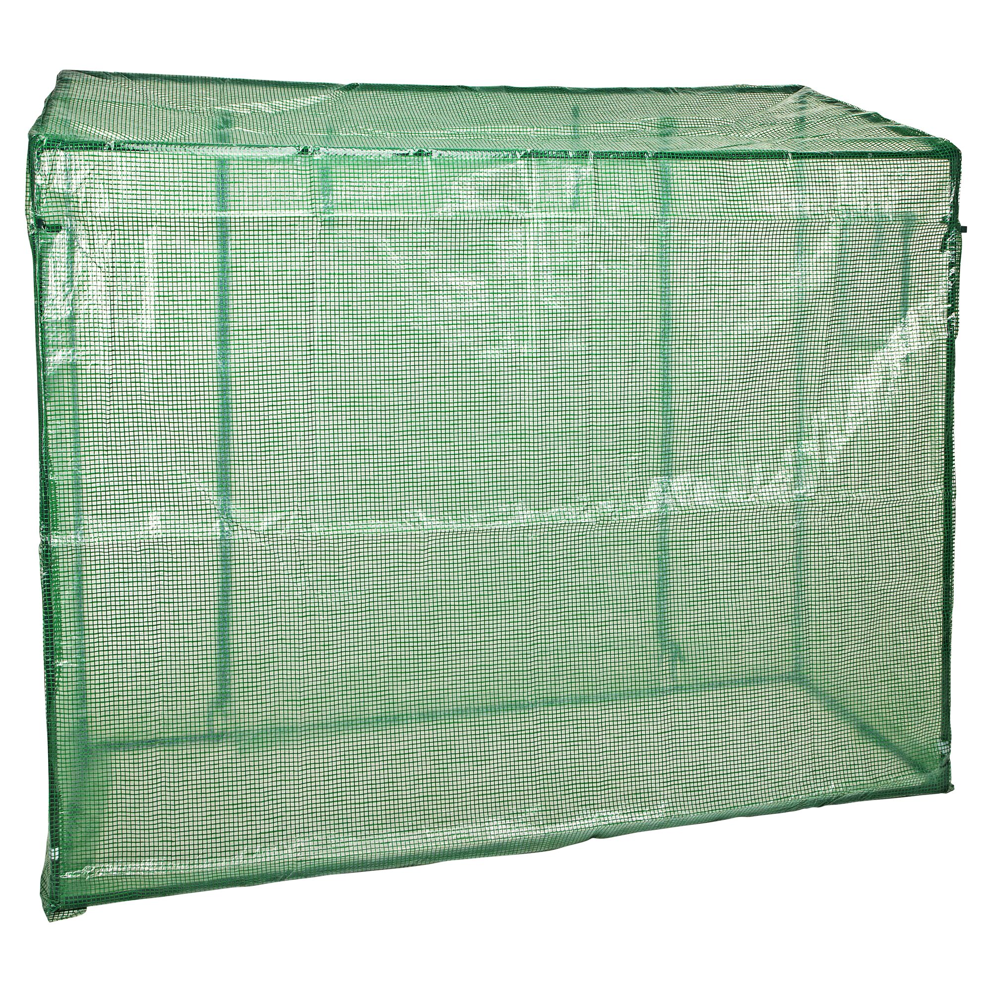 Grünes Tomatenhaus mit Folie bespannt