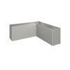 Eckiges Hochbeet aus Metall in Grau