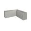 Eckiges Hochbeet aus Metall in Grau