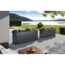 Pflanzbeet 'Belvedere MAXI 200' dunkelgrau-metallic 201 x 53 x 77 cm