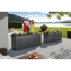 Pflanzbeet 'Belvedere MAXI 200' dunkelgrau-metallic 201 x 53 x 77 cm
