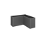 Pflanzbeet 'Belvedere MAXI L150' dunkelgrau-metallic 152 x 152 x 77 cm